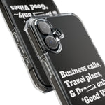 Business Calls & Travel PlansMagnetic Clear Impact Cases In Black