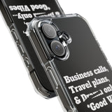 Business Calls & Travel PlansMagnetic Clear Impact Cases In Black