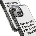 Business Calls & Travel Plans Magnetic Clear Impact Cases In White