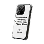 Business Calls & Travel Plans Magnetic Clear Impact Cases In White