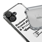 Business Calls & Travel Plans Magnetic Clear Impact Cases In White