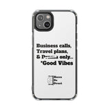 Business Calls & Travel Plans Magnetic Clear Impact Cases In White