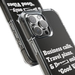 Business Calls & Travel PlansMagnetic Clear Impact Cases In Black