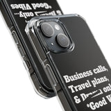 Business Calls & Travel PlansMagnetic Clear Impact Cases In Black
