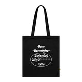 Enjoying My F****** Life Organic Cotton Tote Bag In Black