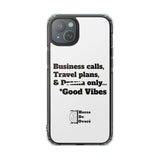 Business Calls & Travel Plans Magnetic Clear Impact Cases In White