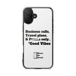 Business Calls & Travel Plans Magnetic Clear Impact Cases In White