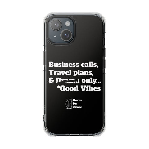 Business Calls & Travel PlansMagnetic Clear Impact Cases In Black