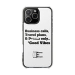 Business Calls & Travel Plans Magnetic Clear Impact Cases In White