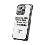 Business Calls & Travel Plans Magnetic Clear Impact Cases In White