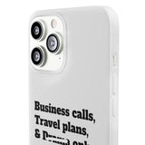 Business Calls, Travel Plans, & Drama Only Phone Case Clear