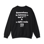 Somewhere In Between Unisex Heavy Blend Crewneck Sweatshirt In Black