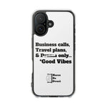 Business Calls & Travel Plans Magnetic Clear Impact Cases In White