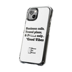 Business Calls & Travel Plans Magnetic Clear Impact Cases In White