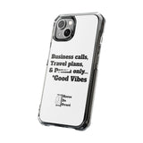 Business Calls & Travel Plans Magnetic Clear Impact Cases In White