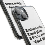 Business Calls & Travel Plans Magnetic Clear Impact Cases In White