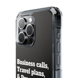 Business Calls & Travel PlansMagnetic Clear Impact Cases In Black