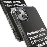 Business Calls & Travel PlansMagnetic Clear Impact Cases In Black