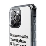 Business Calls & Travel Plans Magnetic Clear Impact Cases In White