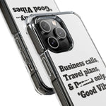 Business Calls & Travel Plans Magnetic Clear Impact Cases In White