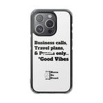 Business Calls & Travel Plans Magnetic Clear Impact Cases In White