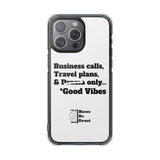 Business Calls & Travel Plans Magnetic Clear Impact Cases In White