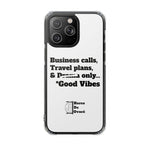 Business Calls & Travel Plans Magnetic Clear Impact Cases In White