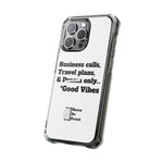 Business Calls & Travel Plans Magnetic Clear Impact Cases In White