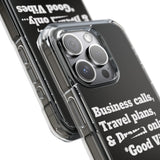 Business Calls & Travel PlansMagnetic Clear Impact Cases In Black
