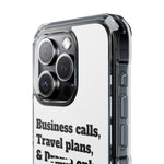 Business Calls & Travel Plans Magnetic Clear Impact Cases In White
