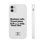 Business Calls, Travel Plans, & Drama Only Phone Case Clear