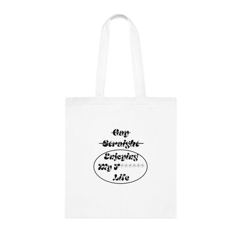 Enjoying My F****** Life Cotton Tote In White