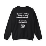 A Million Things To Play With Unisex Heavy Blend Crewneck In Black