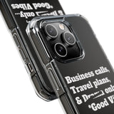 Business Calls & Travel PlansMagnetic Clear Impact Cases In Black