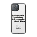 Business Calls & Travel Plans Magnetic Clear Impact Cases In White