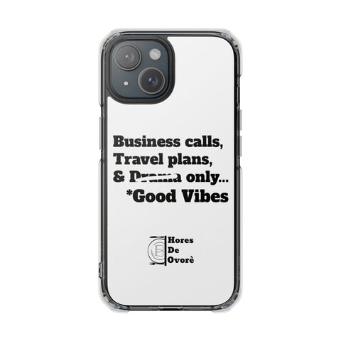 Business Calls & Travel Plans Magnetic Clear Impact Cases In White