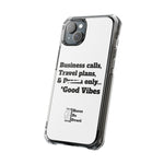 Business Calls & Travel Plans Magnetic Clear Impact Cases In White