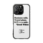Business Calls & Travel Plans Magnetic Clear Impact Cases In White