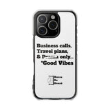 Business Calls & Travel Plans Magnetic Clear Impact Cases In White