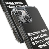 Business Calls & Travel PlansMagnetic Clear Impact Cases In Black