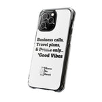 Business Calls & Travel Plans Magnetic Clear Impact Cases In White