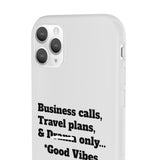 Business Calls, Travel Plans, & Drama Only Phone Case Clear