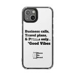 Business Calls & Travel Plans Magnetic Clear Impact Cases In White